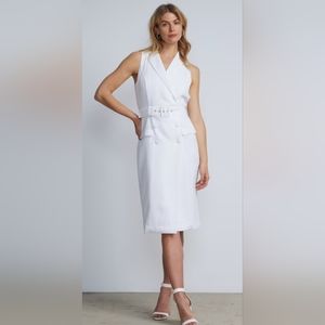 Lovely white sleeveless dress